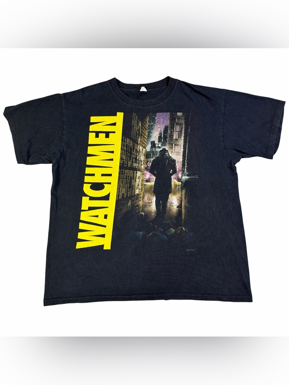 RARE The Watchmen Rorschach Vintage Y2K Comic Movie Promo T-Shirt Size Large